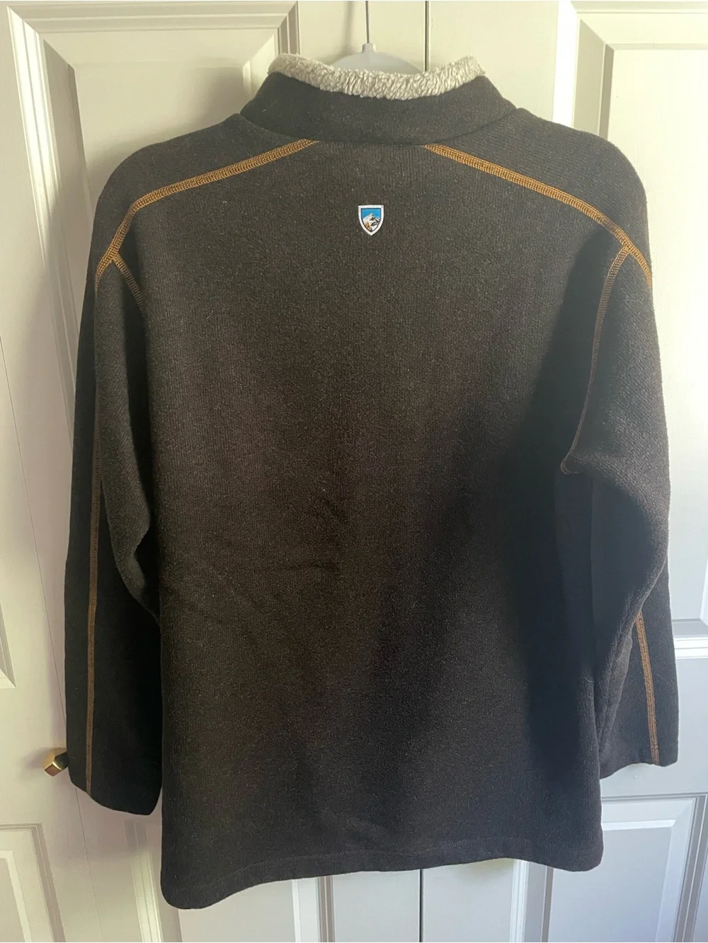 KUHL Men's Quarter-Zip Sherpa Collar Sweater - Brown